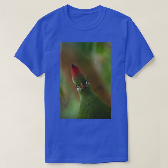 Fischer Turaco-fågel porträtt T Shirt (Design framsida)