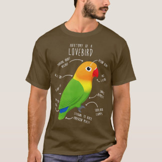 Fischers Lovebird Parrot Anatomy T Shirt