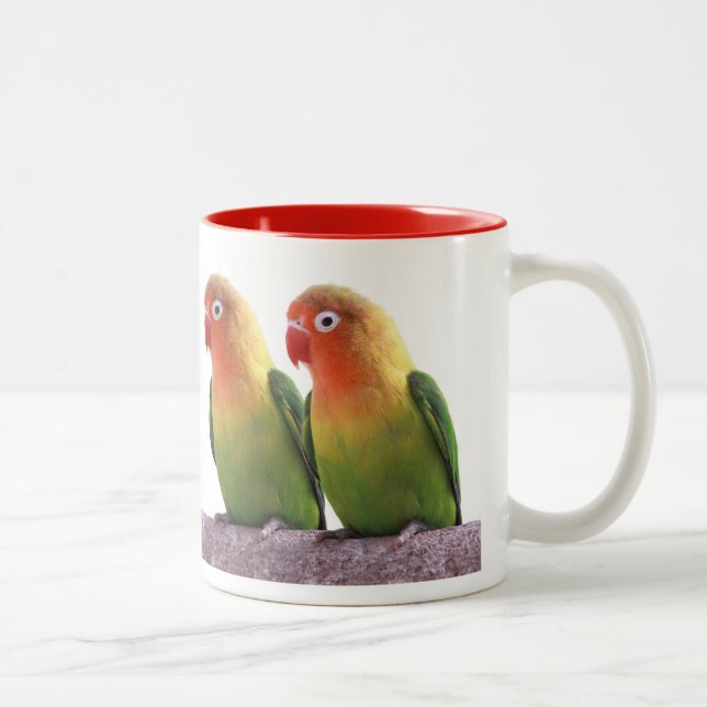 Fischer's Lovebird Två-Tonad Mugg (Höger)