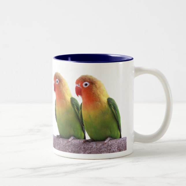 Fischer's Lovebird Två-Tonad Mugg (Höger)