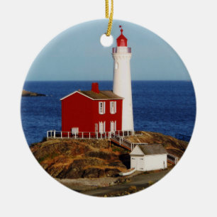 Fisgard fyr julgransprydnad keramik