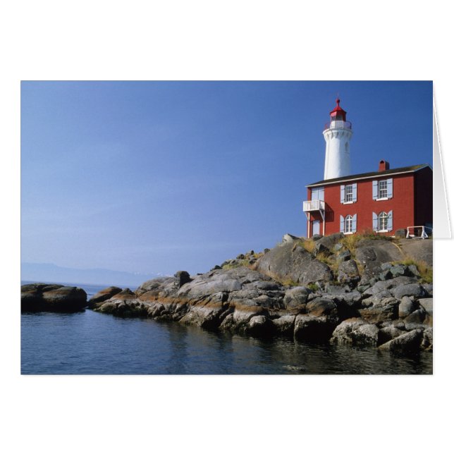 Fisgard Lighthouse i Fort Rodd Hill Hälsningskort (Framsidan Horizontal)