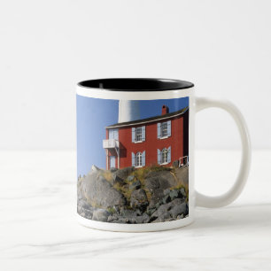 Fisgard Lighthouse i Fort Rodd Hill Två-Tonad Mugg