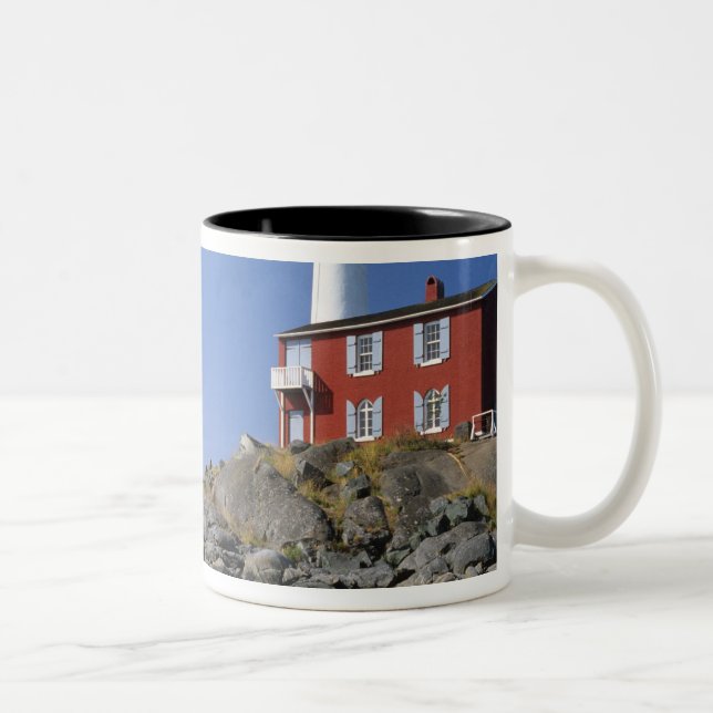 Fisgard Lighthouse i Fort Rodd Hill Två-Tonad Mugg (Höger)