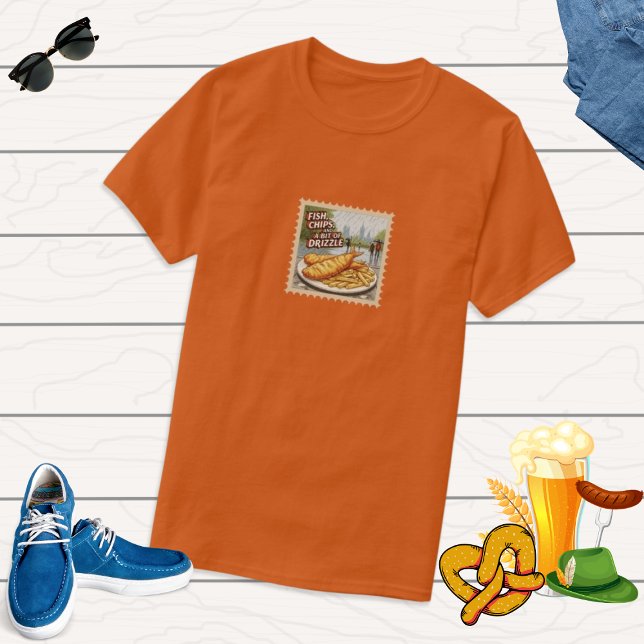 Fish and Chip London BigBen UK Foodie Travel Gift T Shirt (Skapare uppladdad)