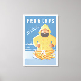 Fish and Chips Canvastryck