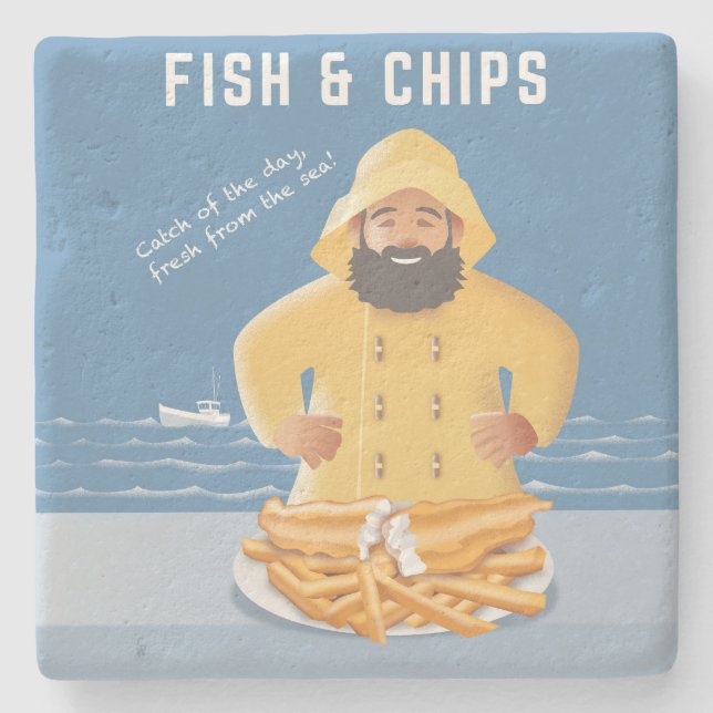 Fish and Chips Stenunderlägg (Framsidan)
