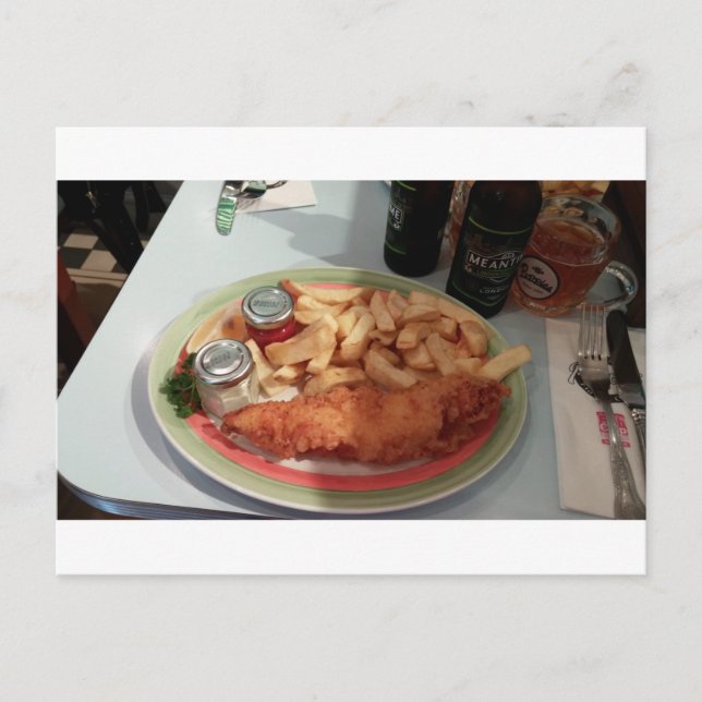fish-and-chips vykort (Framsida)