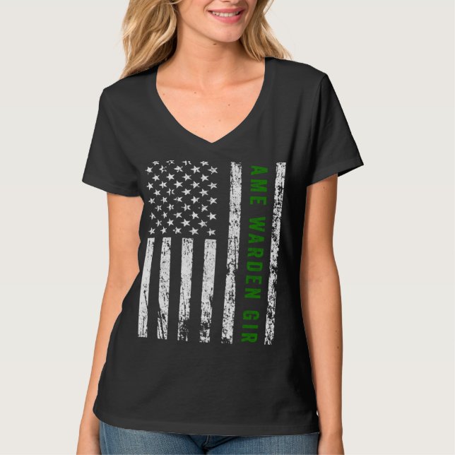 Fish And Game Warden Girl T Shirt (Framsida)