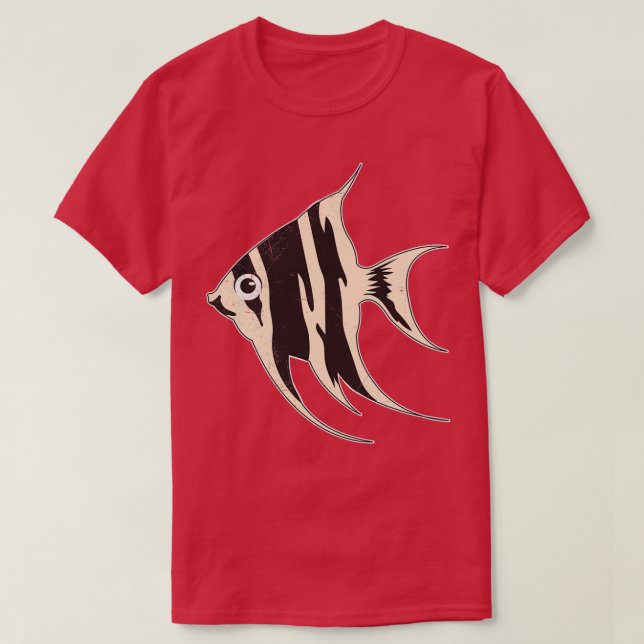 Fish Angelfish Aquarium Fish älskare Gift Idea T Shirt (Design framsida)