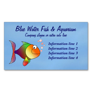 Fish Aquarium Business Magnetiska Visitkort