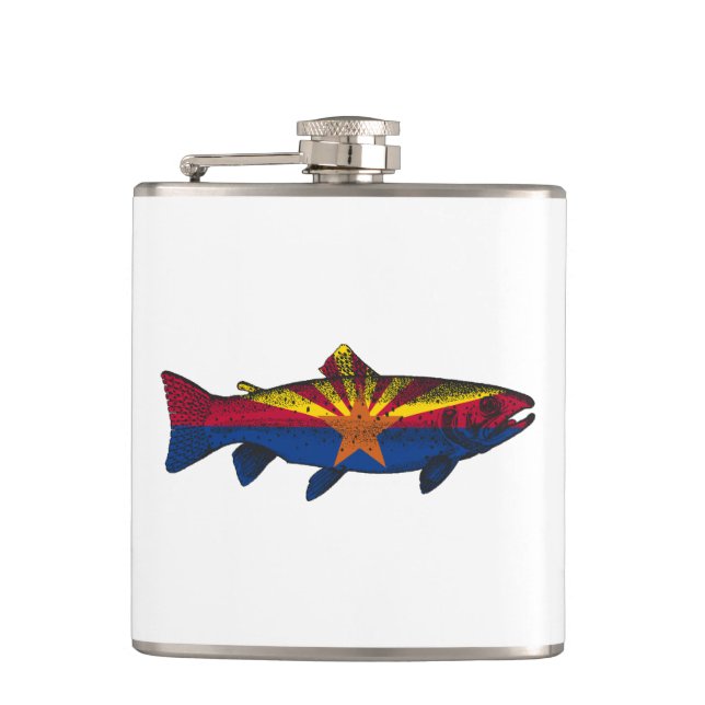 Fish Arizona Flagga Trout Fickplunta (Framsidan)