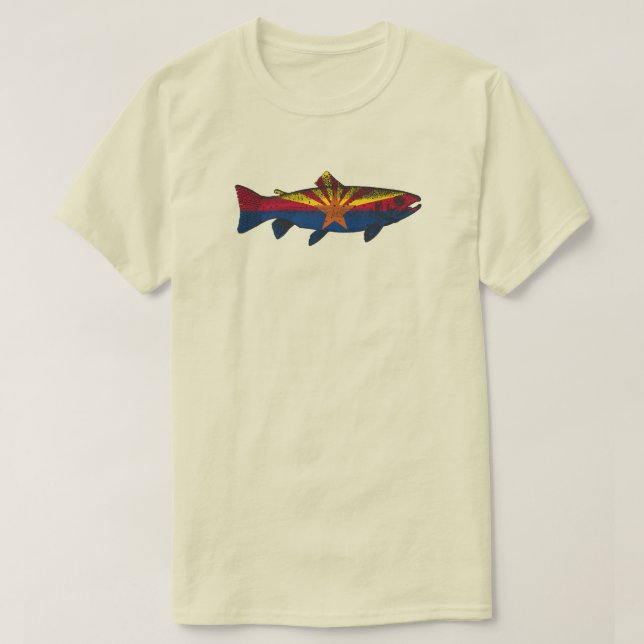 Fish Arizona Flagga Trout T Shirt (Design framsida)