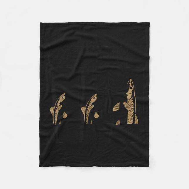 Fish Around And Find Trout Funny Fishing Fishermen Fleecefilt (Framsidan)