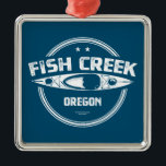 Fish Bäck Oregon Kayak Julgransprydnad Metall<br><div class="desc">Fisken i Bäck ligger på westerna sluttningen av Cascade-området i nordvästra Oregon och har förbindelser med Clackamasfloden.</div>