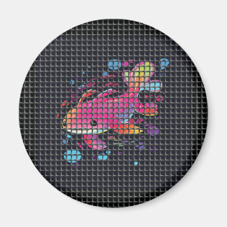 Fish Behind Net Illustration Magnet