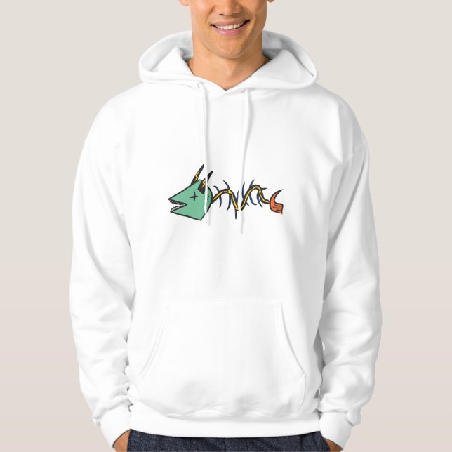 "Fish Bone Lightning" Hoodie (Framsida)