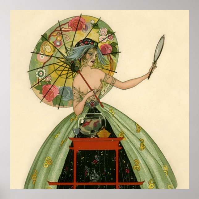 "Fish Bowl" av Umberto Brunelleschi Poster (Framsidan)