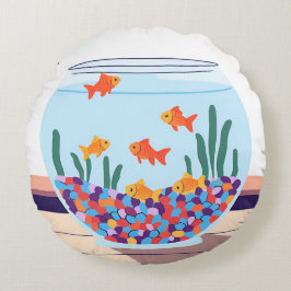 Fish Bowl Rund Kudde