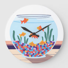 Fish Bowl Stor Klocka