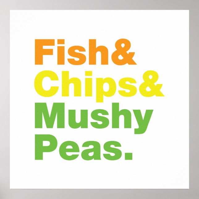 Fish & Chips & Mushy Peas. Poster (Framsidan)