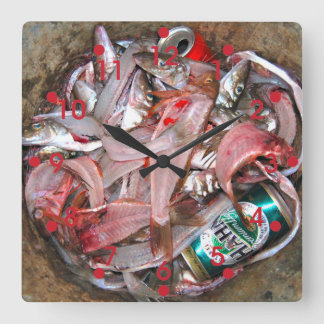 Fish Clock Fyrkantig Klocka