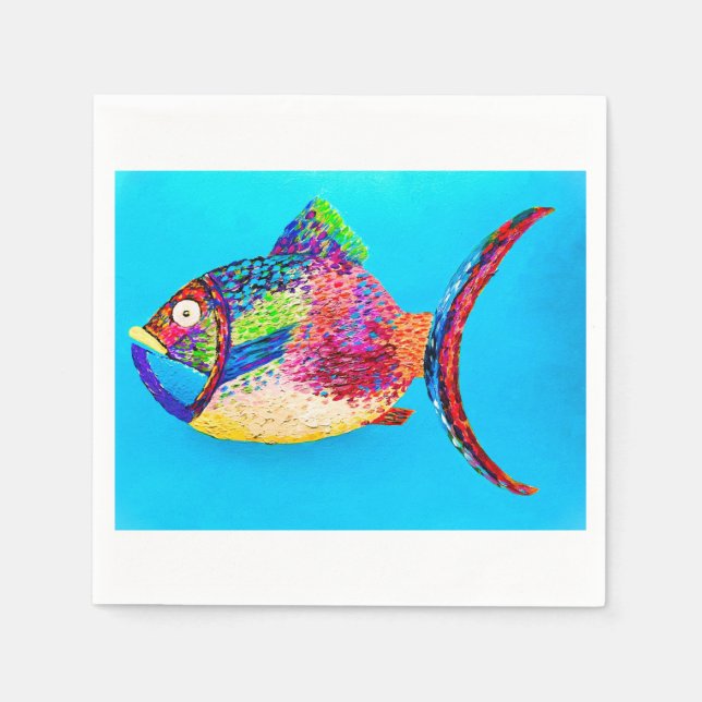 Fish Cocktail Napkin Pappersservett (Framsidan)