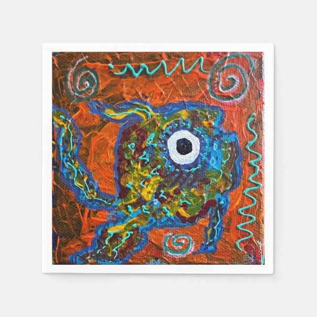 Fish Cocktail Napkin Pappersservett (Framsidan)