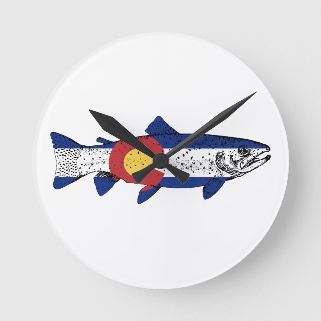 Fish Colorado Rund Klocka (Framsida)