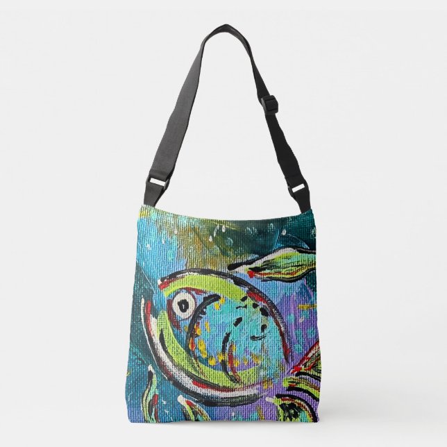 Fish Crossbody Tote Axelväska (Framsida)