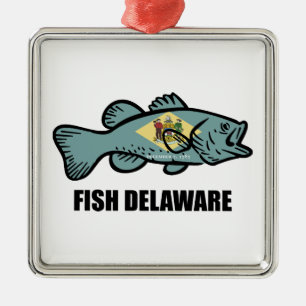 Fish Delaware Julgransprydnad Metall