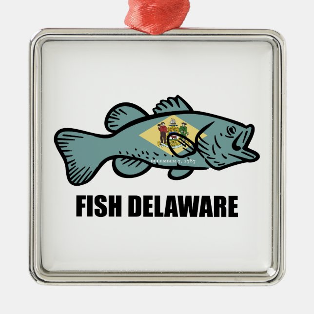 Fish Delaware Julgransprydnad Metall (Framsidan)