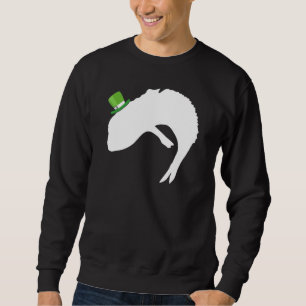 Fish Dragon Leprechaun Irish St Patrick Day Lång Ärmad Tröja