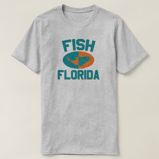 Fish Florida Färg T Shirt (Design framsida)