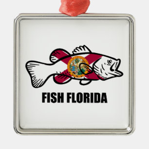 Fish Florida Julgransprydnad Metall
