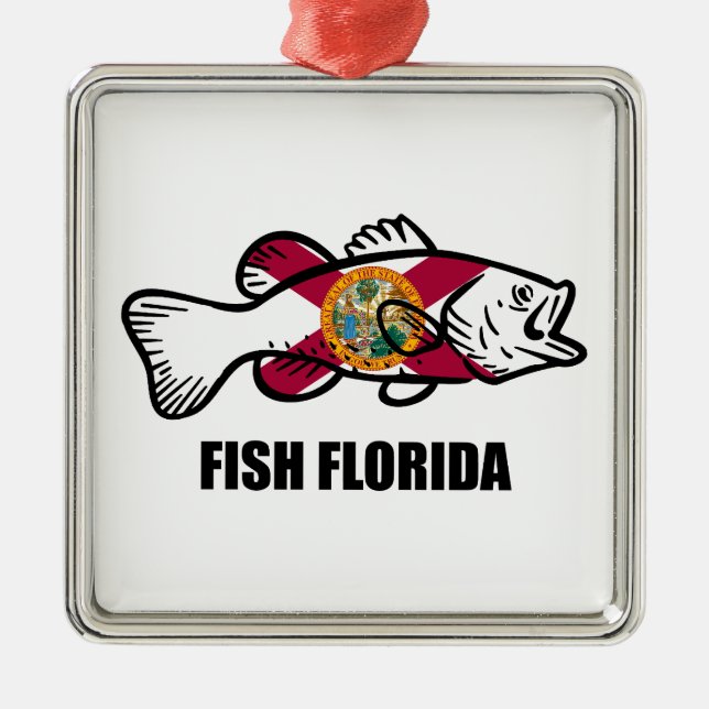 Fish Florida Julgransprydnad Metall (Framsidan)