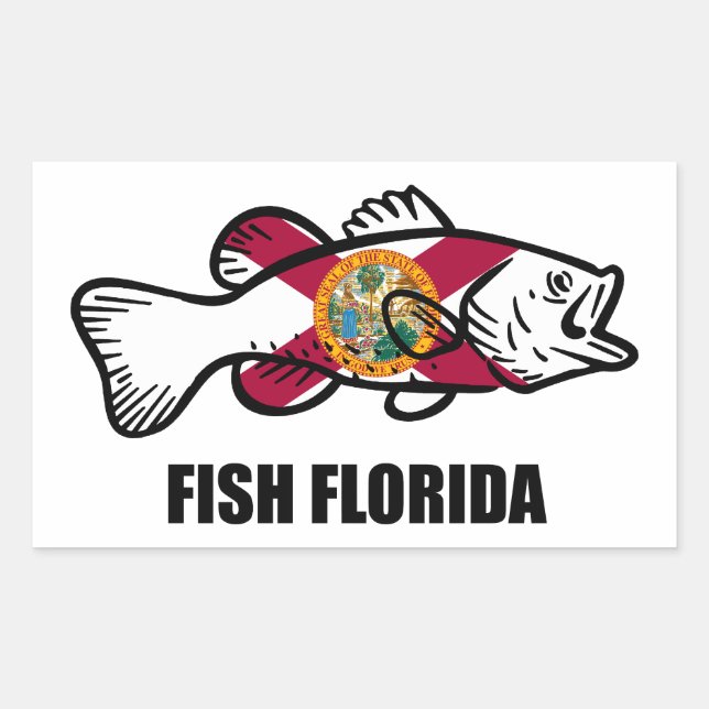Fish Florida Rektangulärt Klistermärke (Framsida)