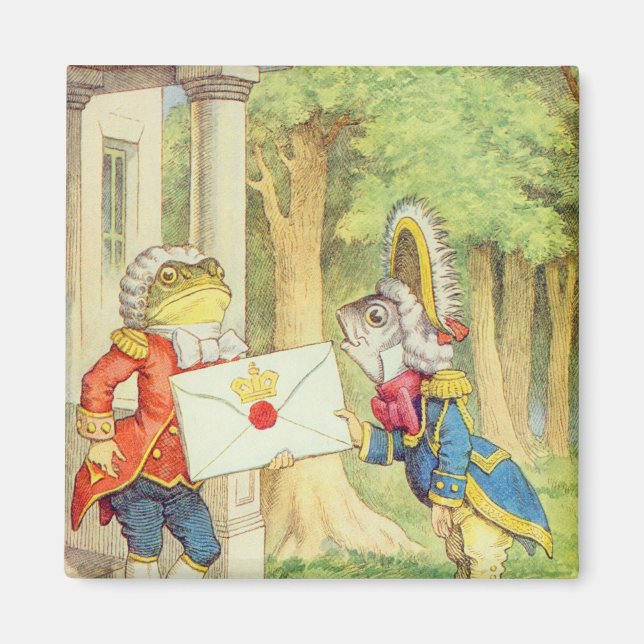 Fish-Footman som lämnar in en inbjudan till en Magnet (Framsidan)