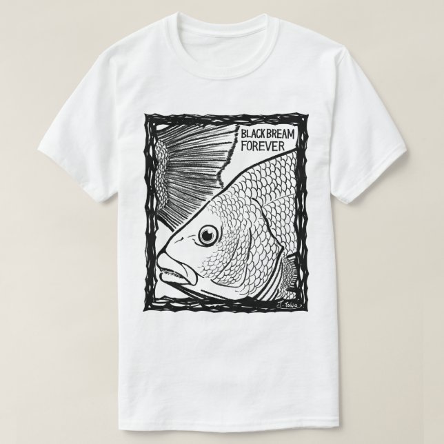 Fish Forever EYES : BLACK BREAM T Shirt (Design framsida)