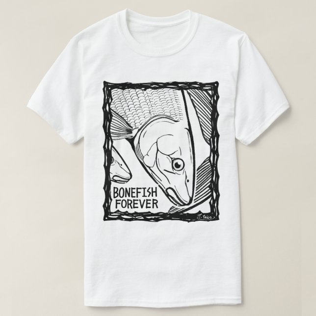 Fish Forever EYES : BONEFISH T Shirt (Design framsida)