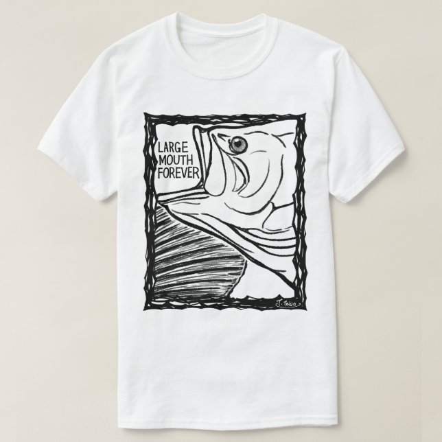Fish Forever EYES : LARGEMOUTH BASS T Shirt (Design framsida)