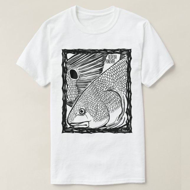 Fish Forever EYES : REDFISH T Shirt (Design framsida)
