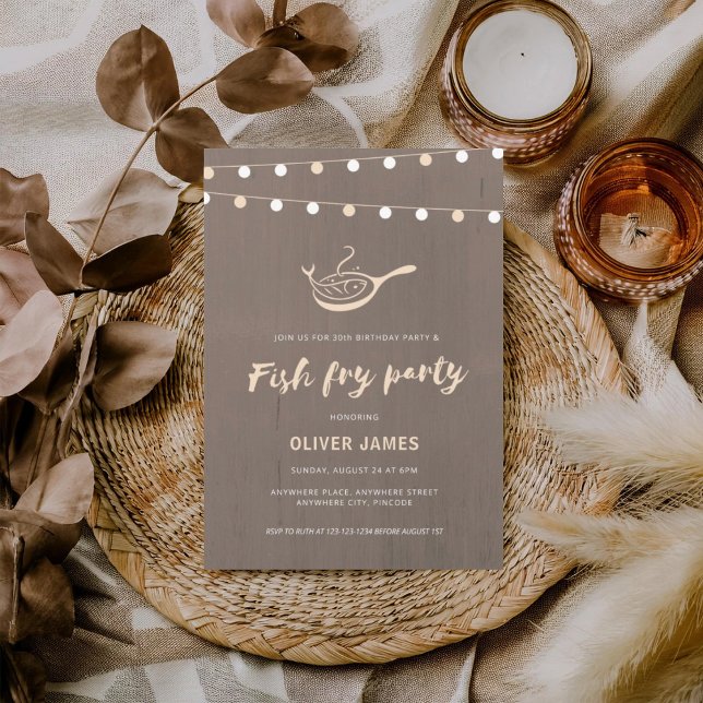 Fish fry birthday party inbjudningar (Skapare uppladdad)
