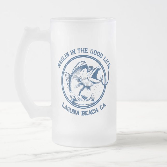 Fish-Funny-Reelin i Bra Life Frostat Ölglas (Vänster)