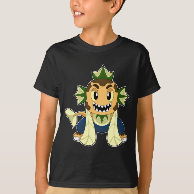 Fish Halloween Monster T Shirt (Framsida)