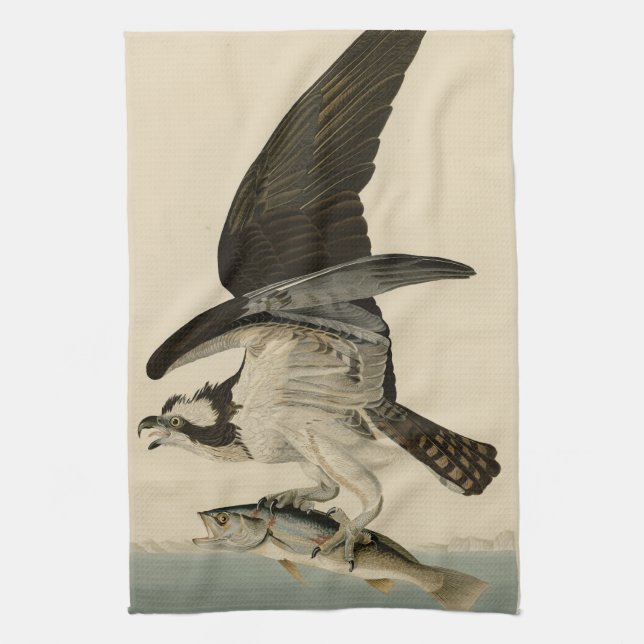 Fish Hawk, Osprey, från Audubon's Birds of America Kökshandduk (Vertikal)