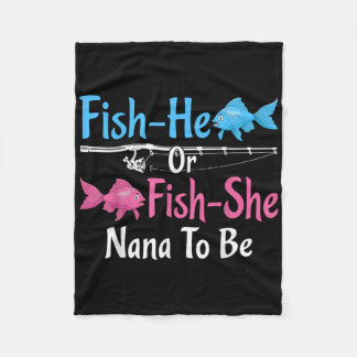 Fish-he Or Fish-she Nana To Be Gender Reveal Baby  Fleecefilt