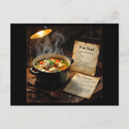 Fish head soup caribbean vykort