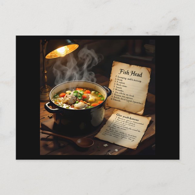 Fish head soup caribbean vykort (Framsida)