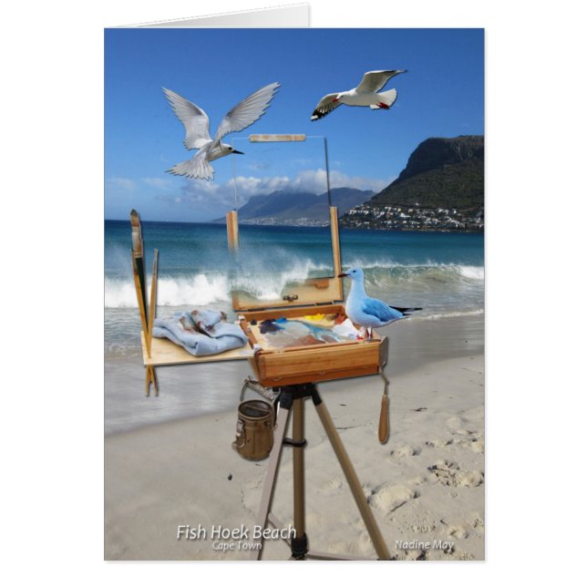 Fish Hoek Beach - Kapstaden Hälsningskort (Framsidan)